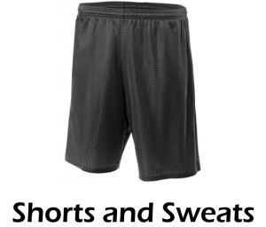 shorts and sweats