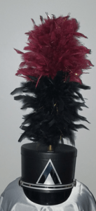 marching band shako with plume