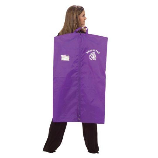 Purple poly soft print garment bag