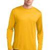 Sport-Tek Long Sleeve PosiCharge Competitor Tee-Yellow