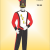 Ictus Red. White, Black Marching Band Uniform